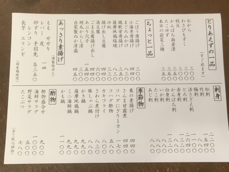夜の一品料理