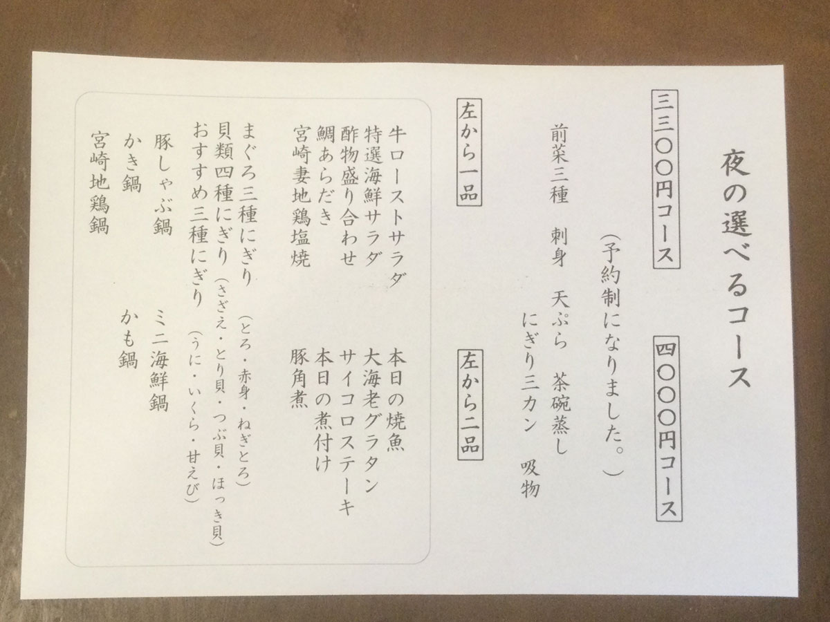 夜の一品料理